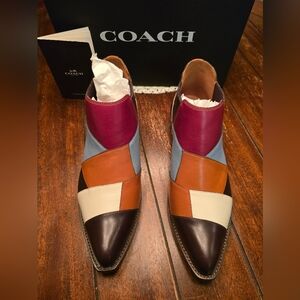 Coach Women's Patchwork Ankle Boots - Multicolor 7.5B